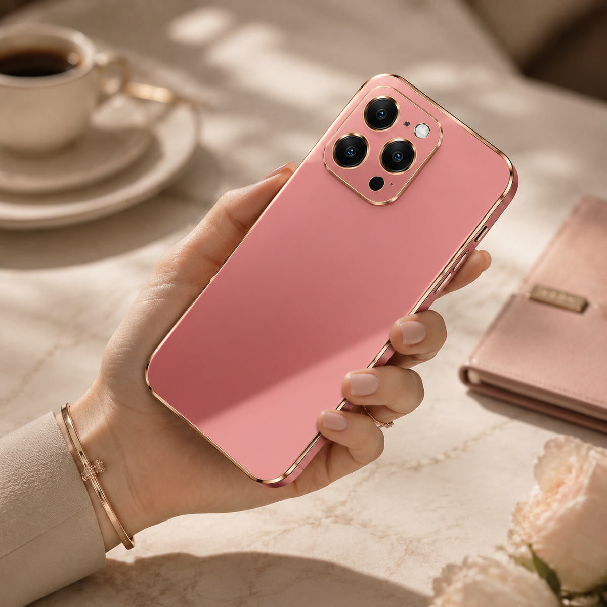 Premium iPhone Case Plating Silicone Shockproof Protective Cover Anti Scratch Lightweight Soft Bumper Full Coverage Slim Anti Slip Grip Design