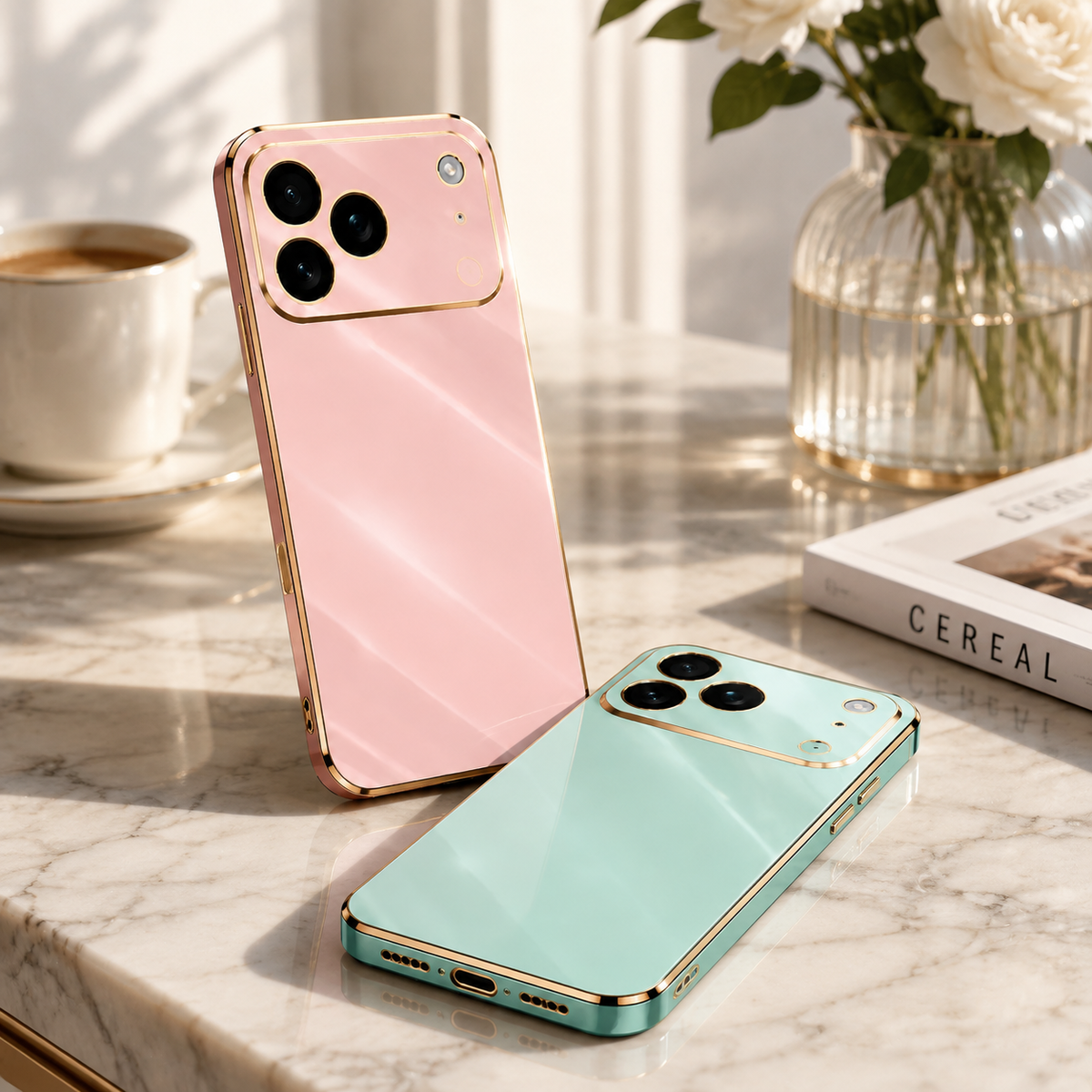 Premium iPhone Case Plating Silicone Shockproof Protective Cover Anti Scratch Lightweight Soft Bumper Full Coverage Slim Anti Slip Grip Design
