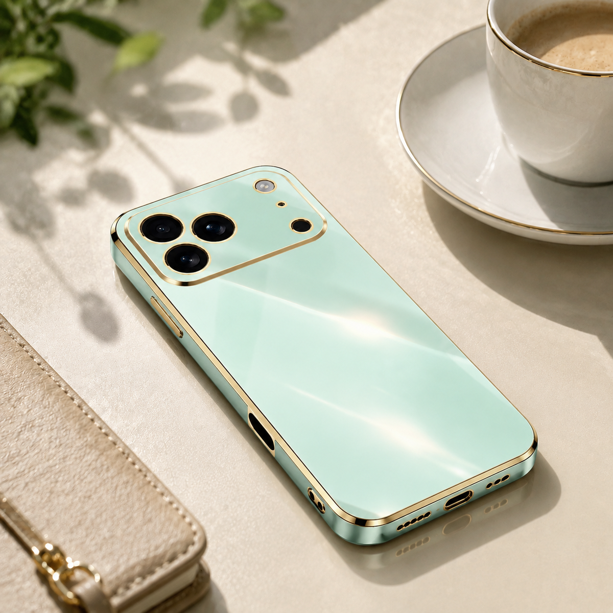 Premium iPhone Case Plating Silicone Shockproof Protective Cover Anti Scratch Lightweight Soft Bumper Full Coverage Slim Anti Slip Grip Design