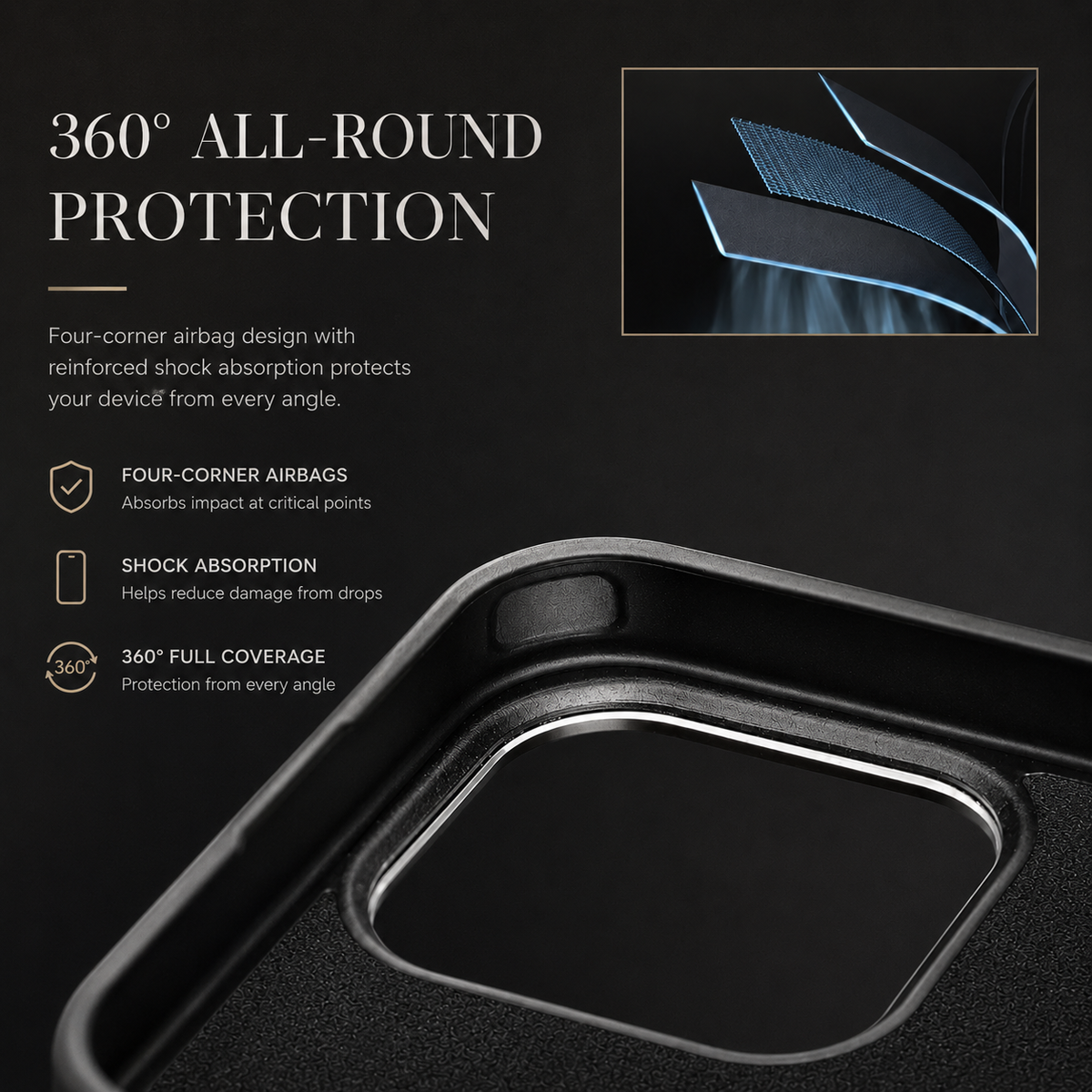 Premium iPhone Case Real Forged Carbon Fiber MagSafe Cover Metal Lens Accents Shockproof Dual Layer Protection Slim Magnetic Anti Scratch Durable Design