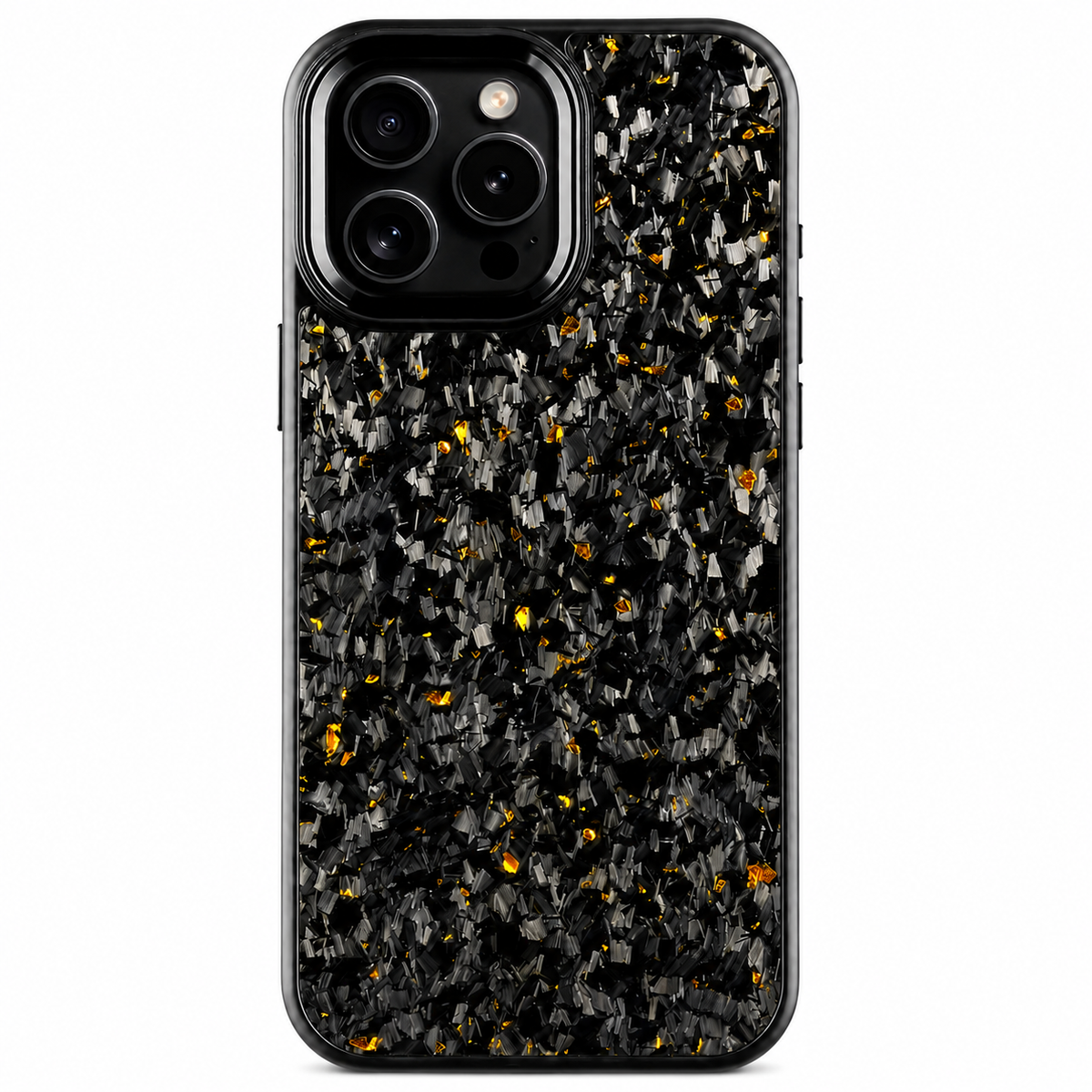 Premium iPhone Case Real Forged Carbon Fiber MagSafe Cover Metal Lens Accents Shockproof Dual Layer Protection Slim Magnetic Anti Scratch Durable Design