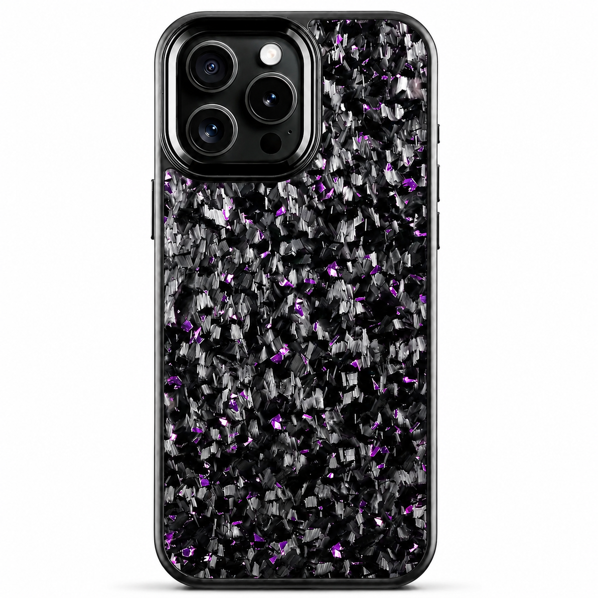 Premium iPhone Case Real Forged Carbon Fiber MagSafe Cover Metal Lens Accents Shockproof Dual Layer Protection Slim Magnetic Anti Scratch Durable Design