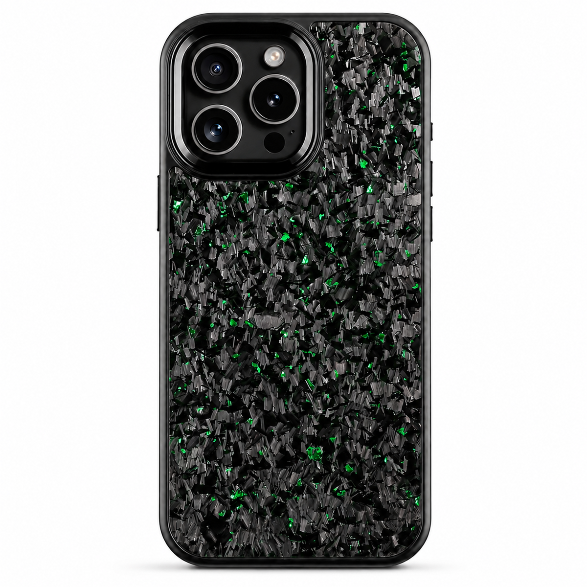 Premium iPhone Case Real Forged Carbon Fiber MagSafe Cover Metal Lens Accents Shockproof Dual Layer Protection Slim Magnetic Anti Scratch Durable Design