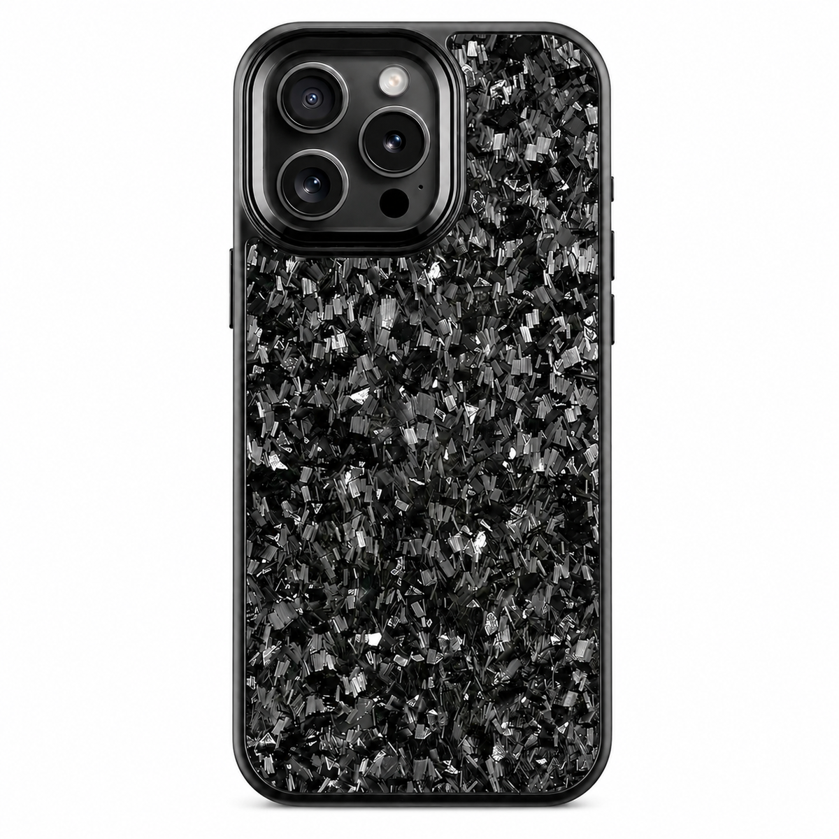 Premium iPhone Case Real Forged Carbon Fiber MagSafe Cover Metal Lens Accents Shockproof Dual Layer Protection Slim Magnetic Anti Scratch Durable Design