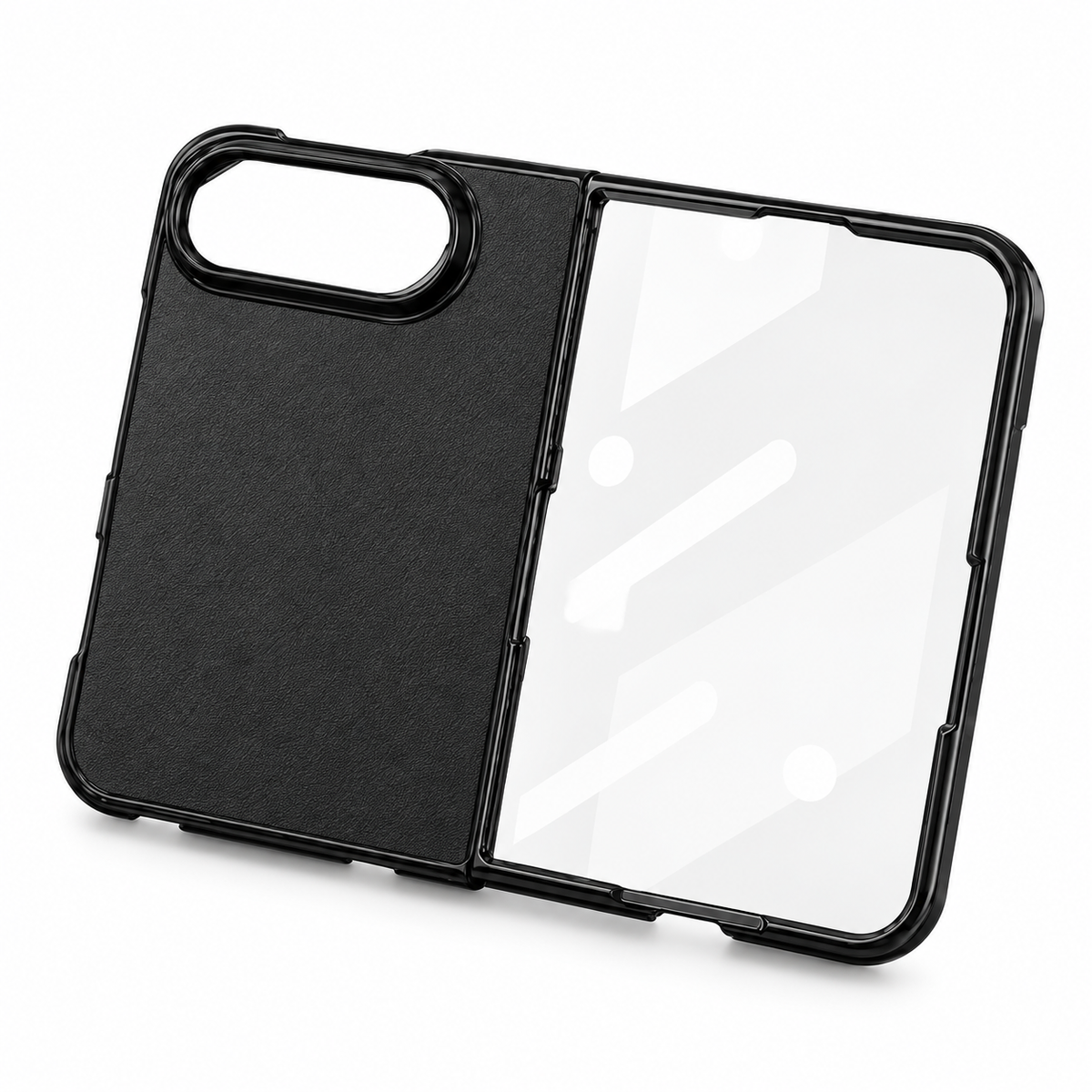 Premium iPhone Case Retro Artificial Leather Semi Transparent Acrylic Foldable Soft Touch Sweat Resistant Slim Protective Phone Cover Case Design