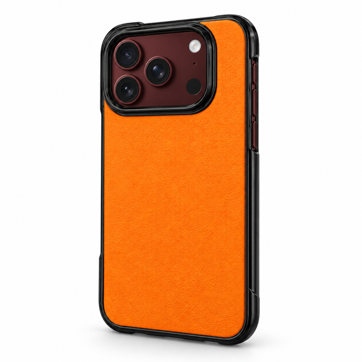 Premium iPhone Case Retro Artificial Leather Semi Transparent Acrylic Foldable Soft Touch Sweat Resistant Slim Protective Phone Cover Case Design