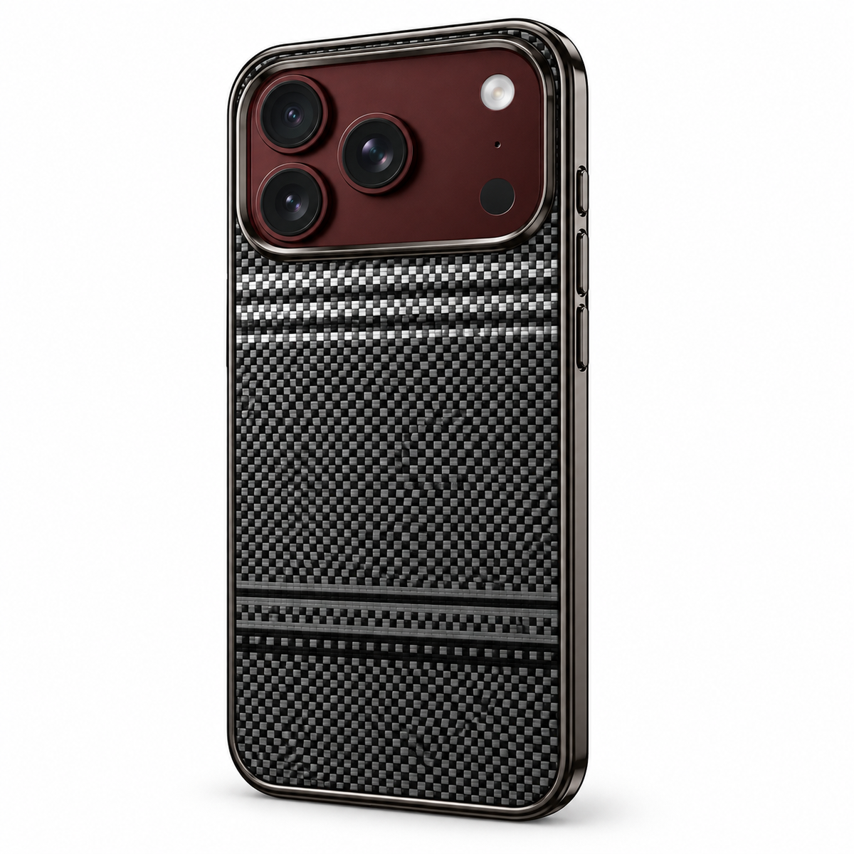 Premium iPhone Case Retro Leather Pattern Metal Magnetic Folding Bracket Tempered Film Shockproof PC TPU Foldable Protective Cover Case Design