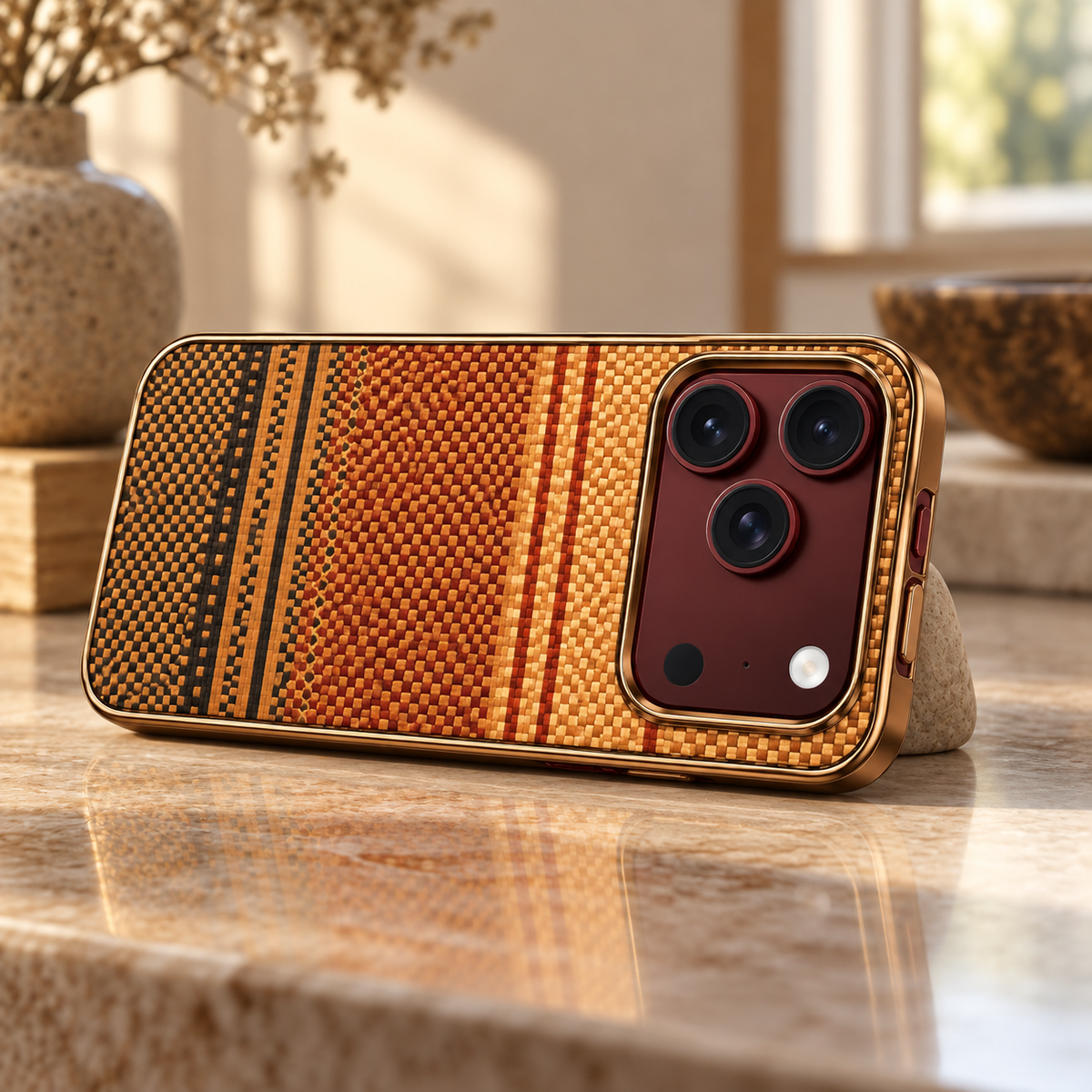 Premium iPhone Case Retro Leather Pattern Metal Magnetic Folding Bracket Tempered Film Shockproof PC TPU Foldable Protective Cover Case Design