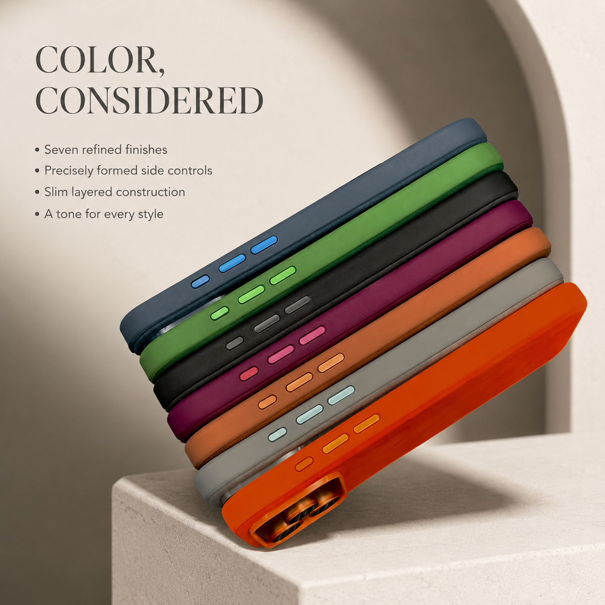 Premium iPhone Case Retro Leather Skin Feel Matte PU Leather Hard PC Anti Scratch Lightweight Tough Full Coverage Protective Phone Cover Case Design