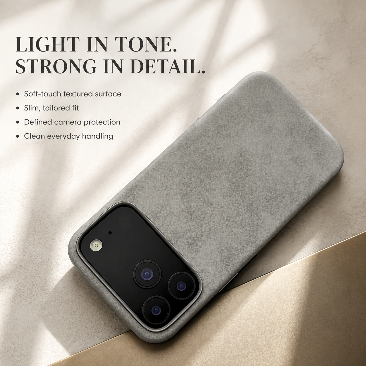 Premium iPhone Case Retro Leather Skin Feel Matte PU Leather Hard PC Anti Scratch Lightweight Tough Full Coverage Protective Phone Cover Case Design
