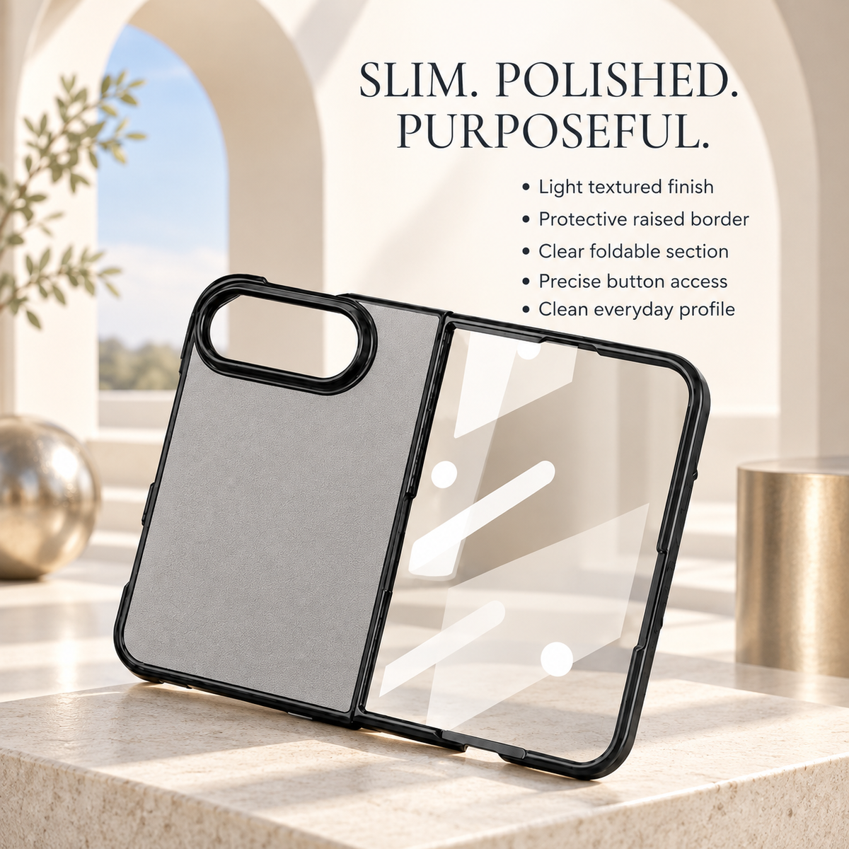 Premium iPhone Case Retro Leather Texture Semi Transparent Acrylic Soft Touch Sweat Resistant Slim Foldable Shockproof Protective Phone Cover Case Design