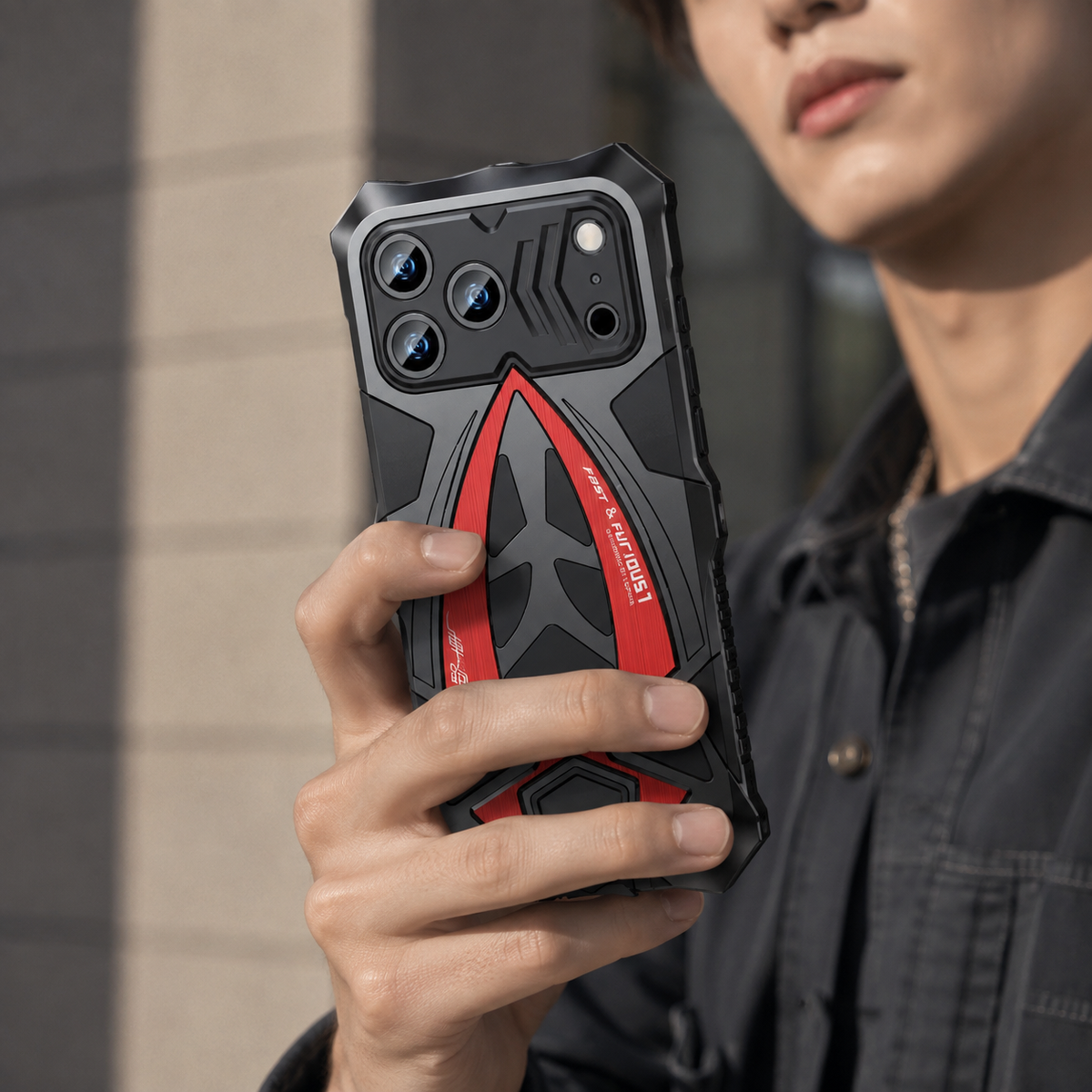 Premium iPhone Case Rugged Metal Armor Shockproof Protective Cover Reinforced Corners Anti Scratch Dustproof Full Edge Protection Anti Slip Heavy Duty