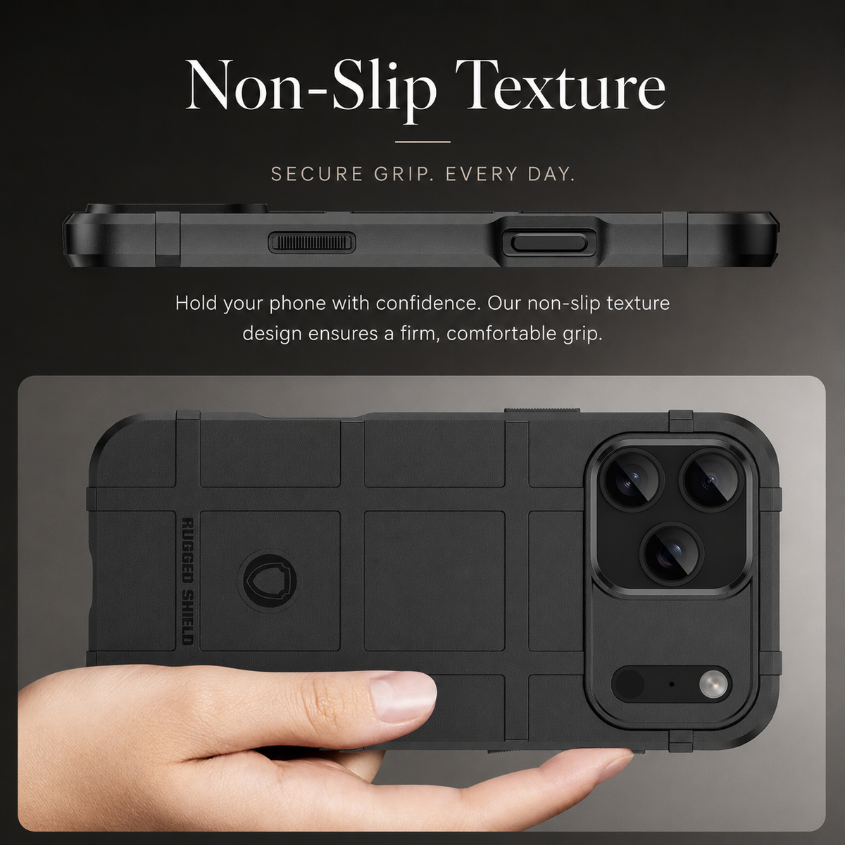 Premium iPhone Case Rugged Shield Military Grade Shockproof Drop Protection Reinforced Bumper Heavy Duty Anti Scratch Non Slip Tough Protective Cover Case
