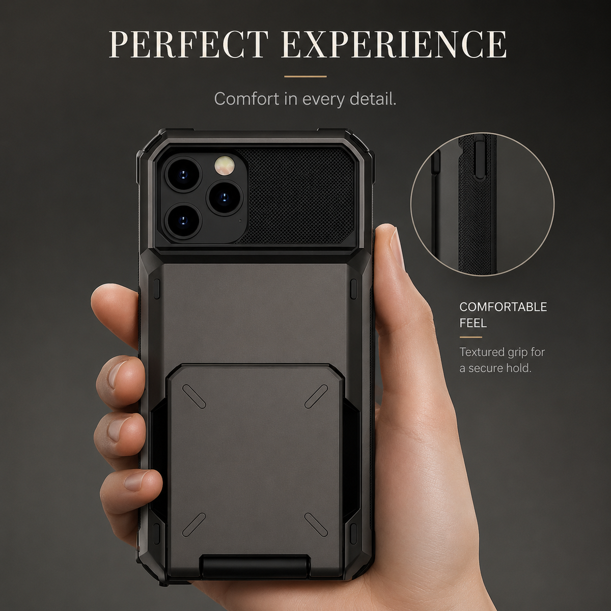 Premium iPhone Case Rugged Wallet Card Holder Magnetic Ring Kickstand Shockproof Protective Cover TPU Armor Anti Scratch Non Slip Reinforced Full Coverage