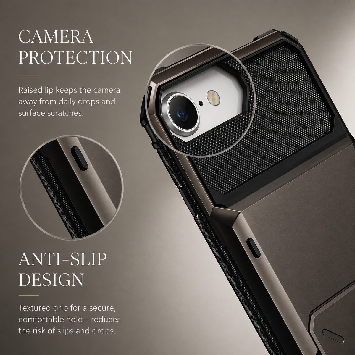 Premium iPhone Case Rugged Wallet Card Holder Magnetic Ring Kickstand Shockproof Protective Cover TPU Armor Anti Scratch Non Slip Reinforced Full Coverage