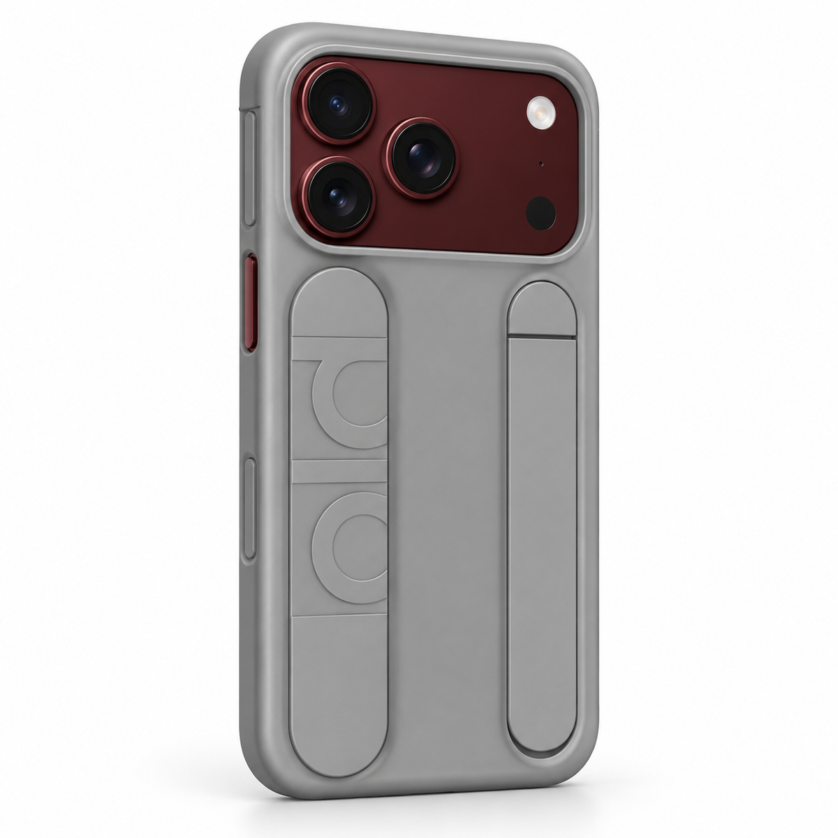 Premium iPhone Case Silicone Palm Strap Hinge Protection HD Screen Protector Shockproof PC TPU Slim Lightweight Foldable Protective Flip Cover Case