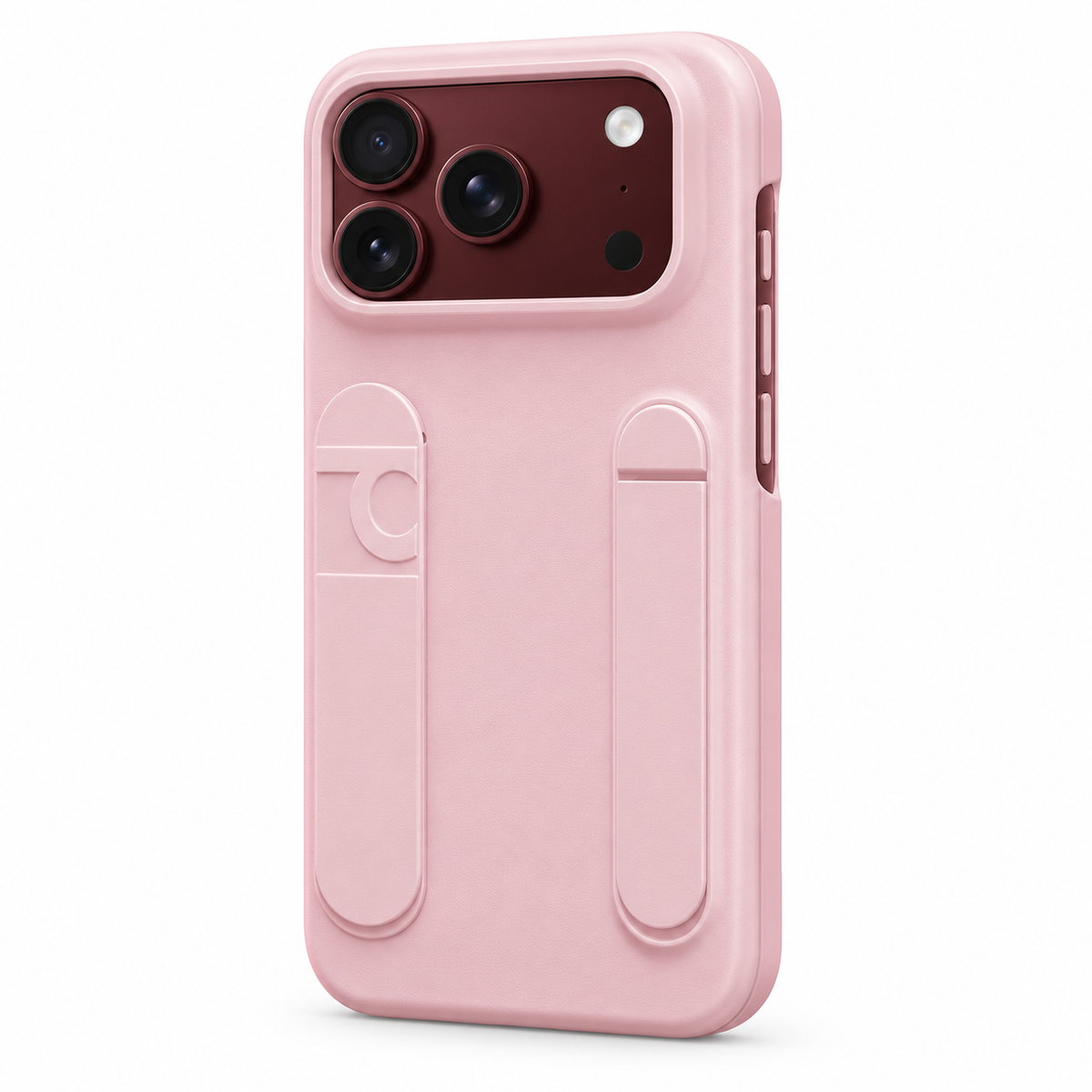 Premium iPhone Case Silicone Palm Strap Wristband Hinge Protection HD Screen Protector Shockproof PC TPU Slim Lightweight Foldable Protective Flip Cover