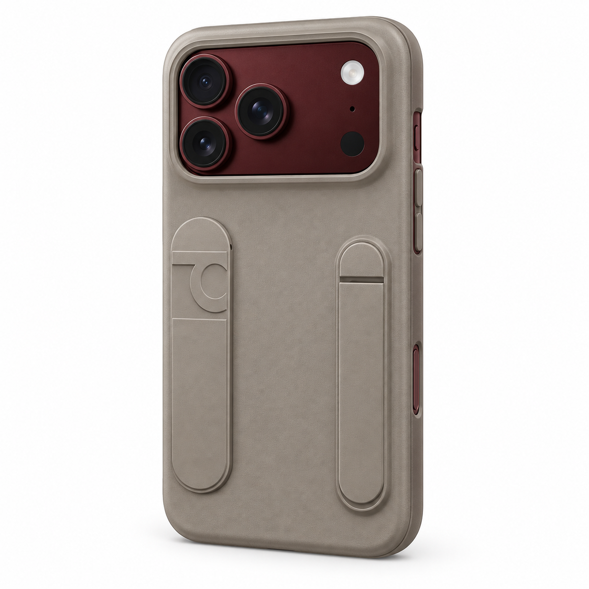 Premium iPhone Case Silicone Palm Strap Wristband Hinge Protection HD Screen Protector Shockproof PC TPU Slim Lightweight Foldable Protective Flip Cover
