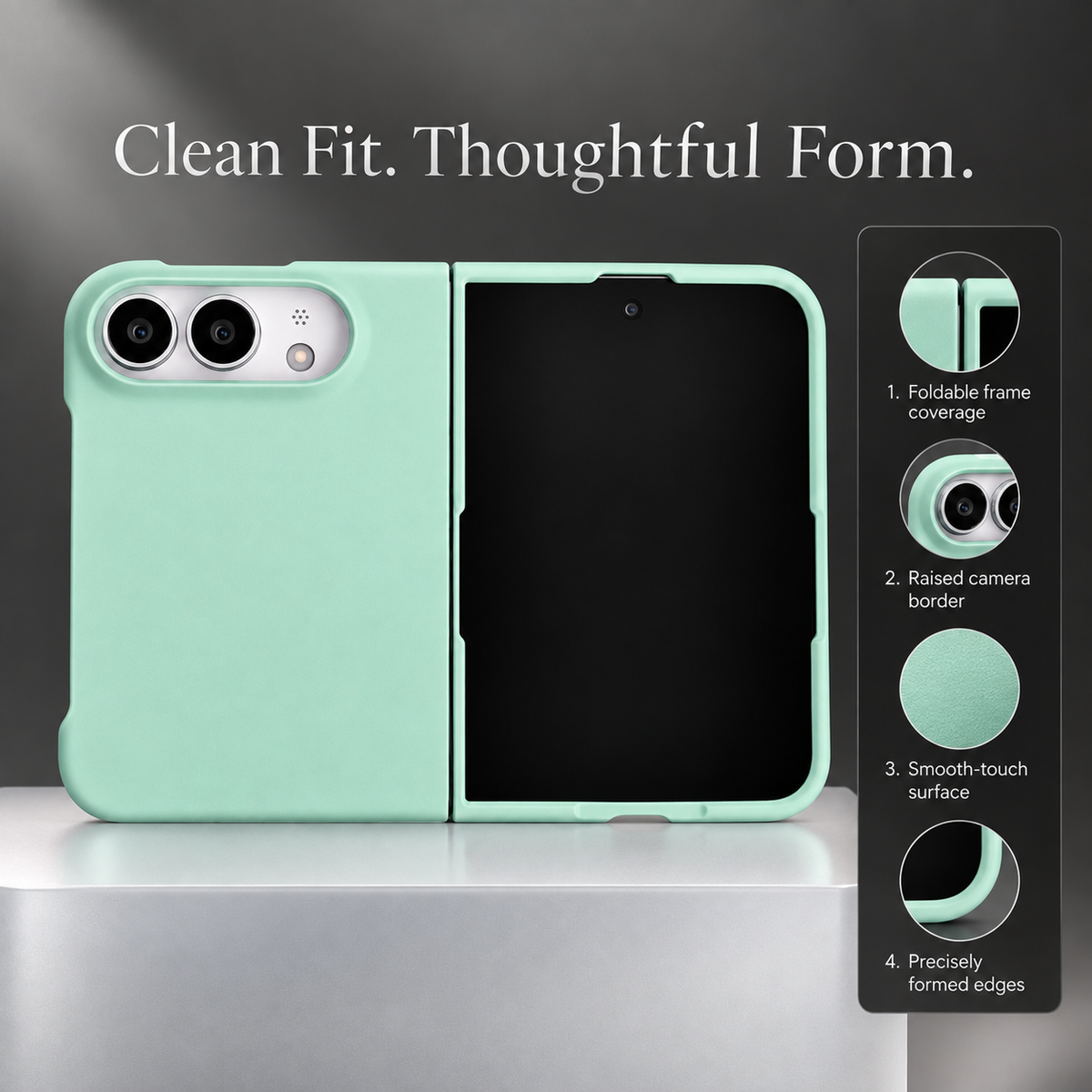 Premium iPhone Case Skin Feel Hinge Protection Shockproof Tough Anti Scratch Non Slip Dustproof Solid Color Foldable Protective Bumper Cover Case Design