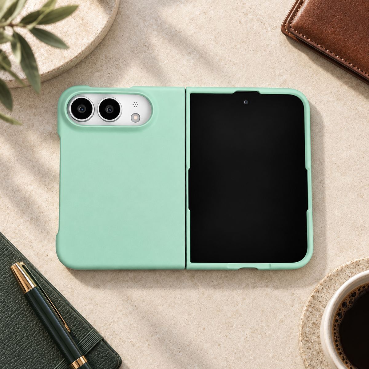 Premium iPhone Case Skin Feel Hinge Protection Shockproof Tough Anti Scratch Non Slip Dustproof Solid Color Foldable Protective Bumper Cover Case Design