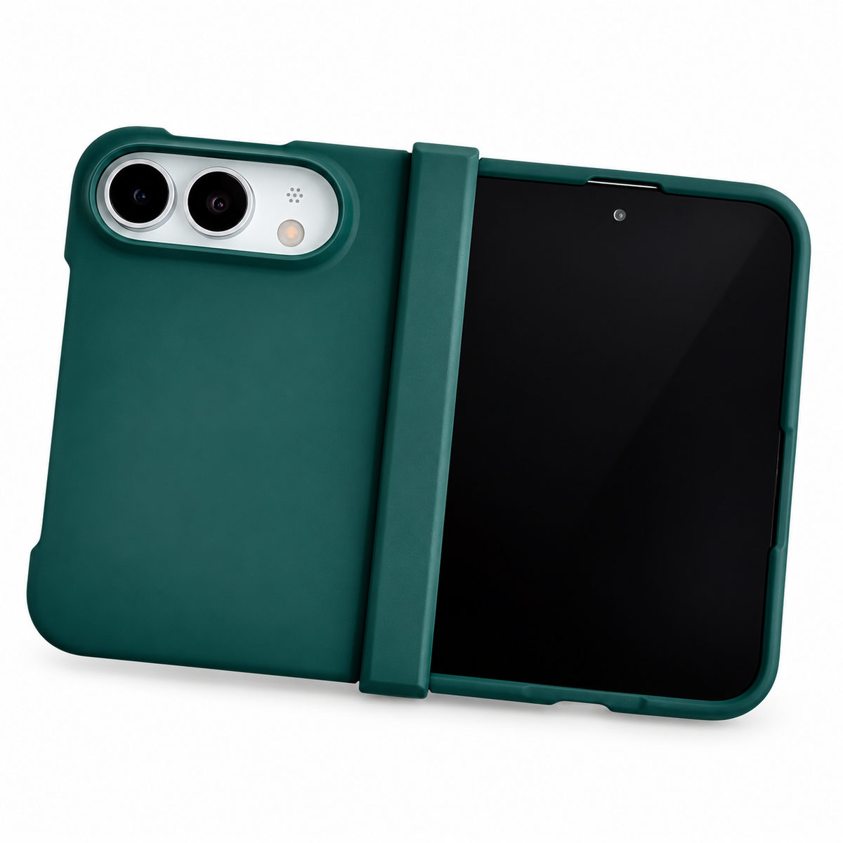 Premium iPhone Case Skin Feel Hinge Protection Shockproof Tough Anti Scratch Non Slip Dustproof Solid Color Foldable Protective Bumper Cover Case Design