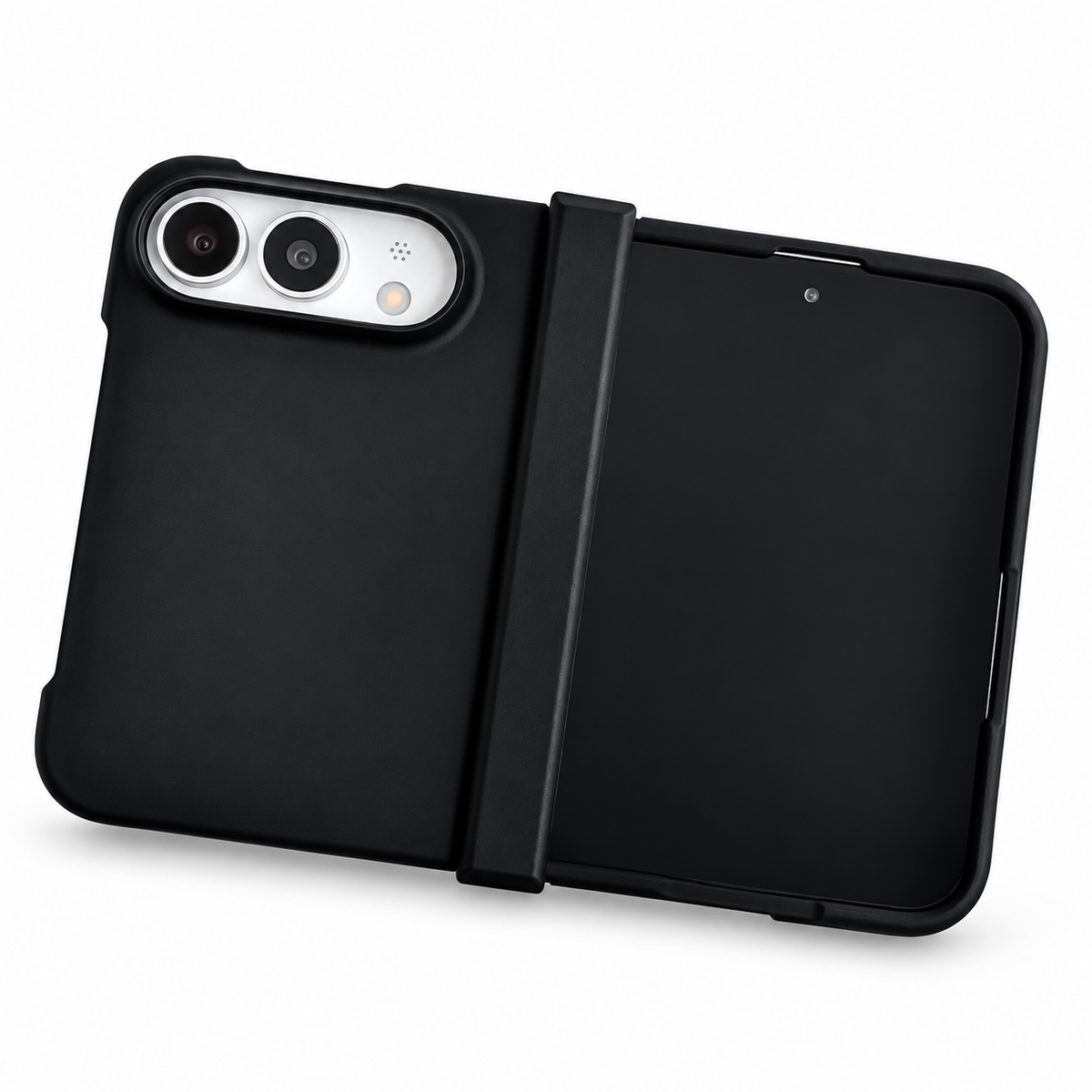 Premium iPhone Case Skin Feel Hinge Protection Shockproof Tough Anti Scratch Non Slip Dustproof Solid Color Foldable Protective Bumper Cover Case Design