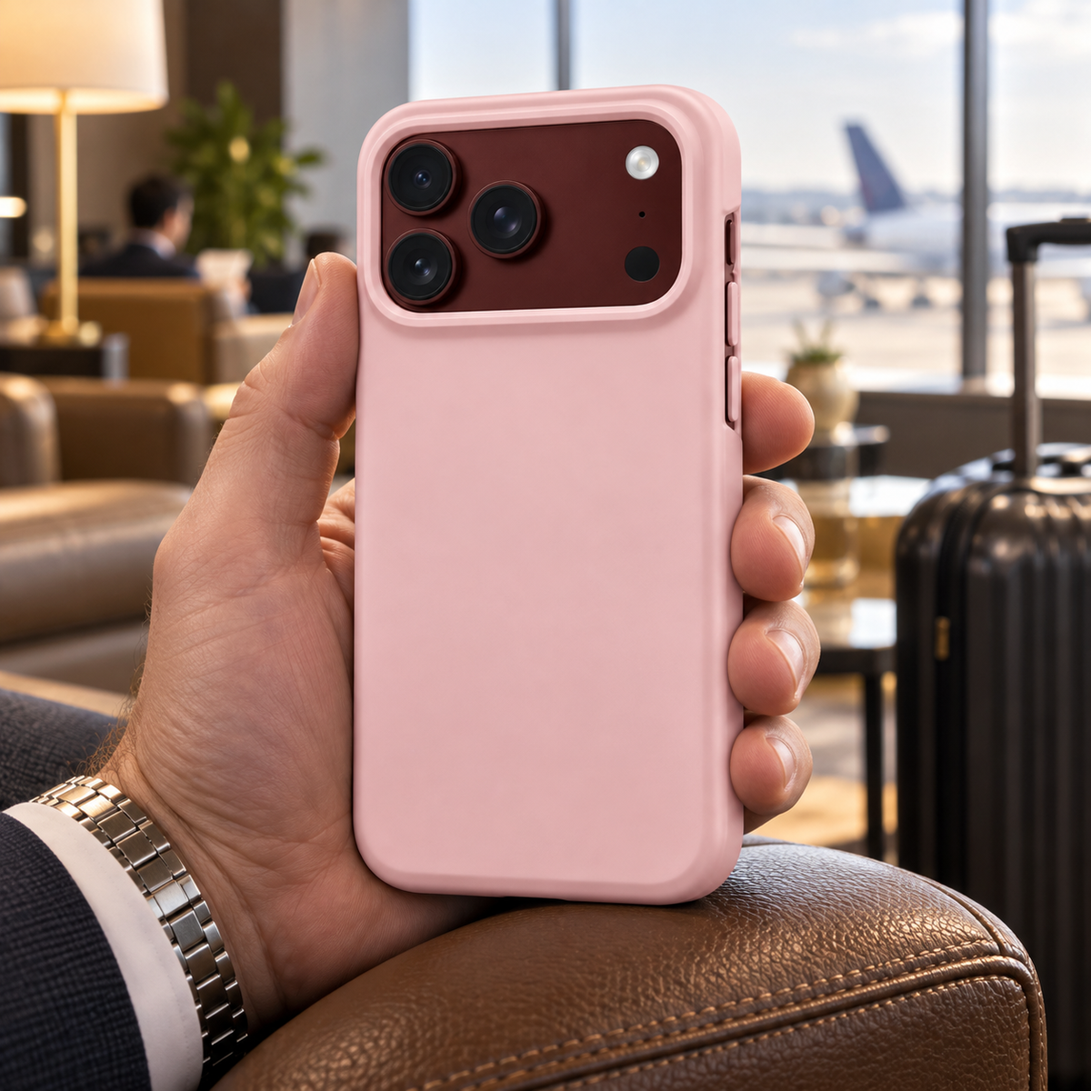 Premium iPhone Case Skin Feel Silicone Wrist Strap Kickstand Full Camera Protection Shockproof PC TPU Slim Soft Touch Protective Cover Case Design