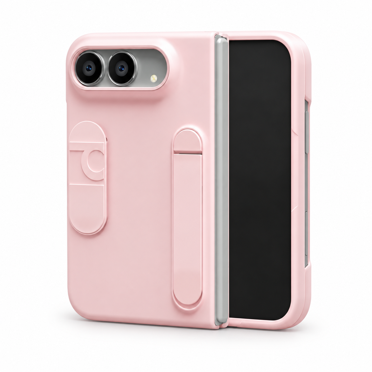 Premium iPhone Case Skin Feel Silicone Wrist Strap Kickstand Full Camera Protection Shockproof PC TPU Slim Soft Touch Protective Cover Case Design
