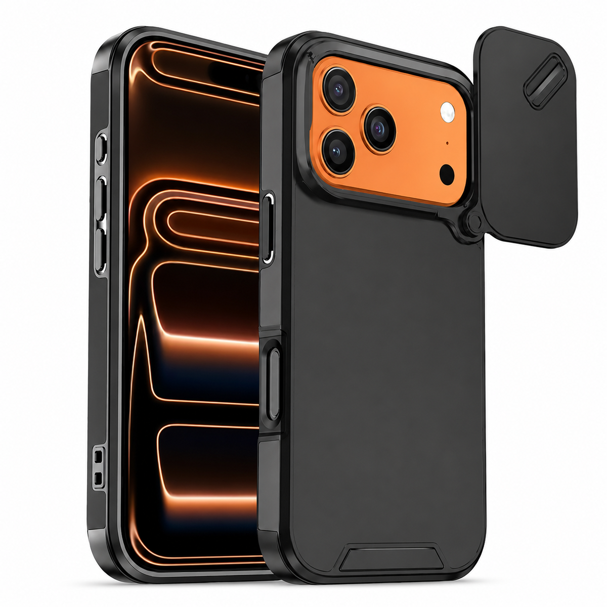 Premium iPhone Case Sliding Camera Lens Protection Shockproof Protective Cover PC TPU Anti Collision Reinforced Corners Anti Scratch Slim Full Coverage