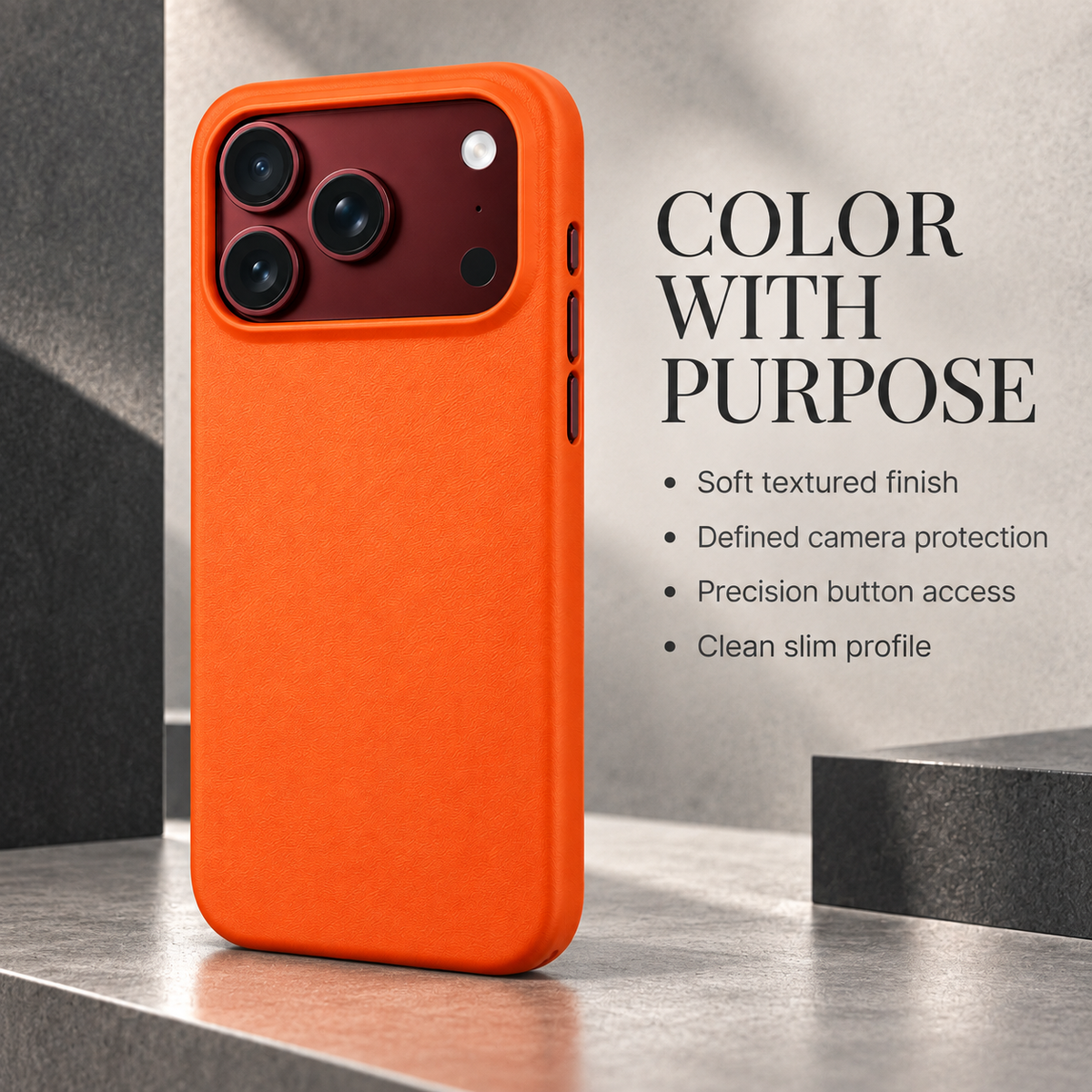 Premium iPhone Case Slim Matte Skin Feel Hinge Protection Hard PC Dual Layer Anti Scratch Non Slip Lightweight Foldable Protective Cover Case Design