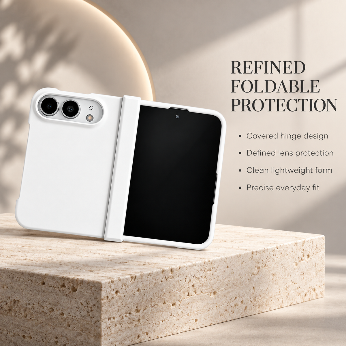 Premium iPhone Case Slim Matte Skin Feel Hinge Protection Hard PC Dual Layer Anti Scratch Non Slip Lightweight Foldable Protective Cover Case Design