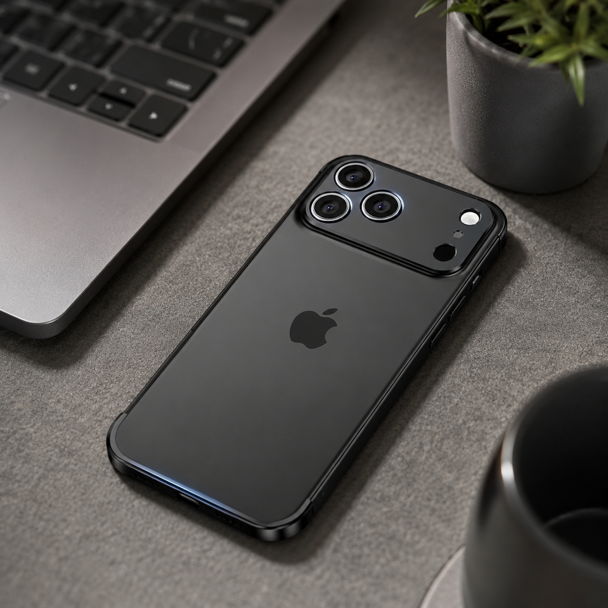 Premium iPhone Case Slim Metal Frameless Aluminum Bumper Corner Pads Ultra Thin Backless Edge Protection Minimalist Lightweight Protective Frame Cover