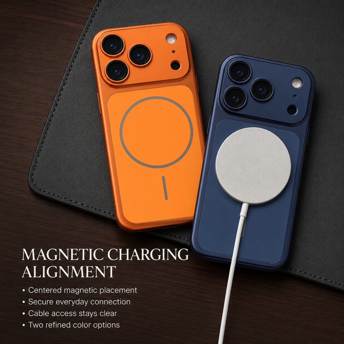 Premium iPhone Case Slim Metallic Color MagSafe Magnetic Shockproof Hard PC Lightweight Anti Scratch Rugged Protective Bumper Cover Case Design
