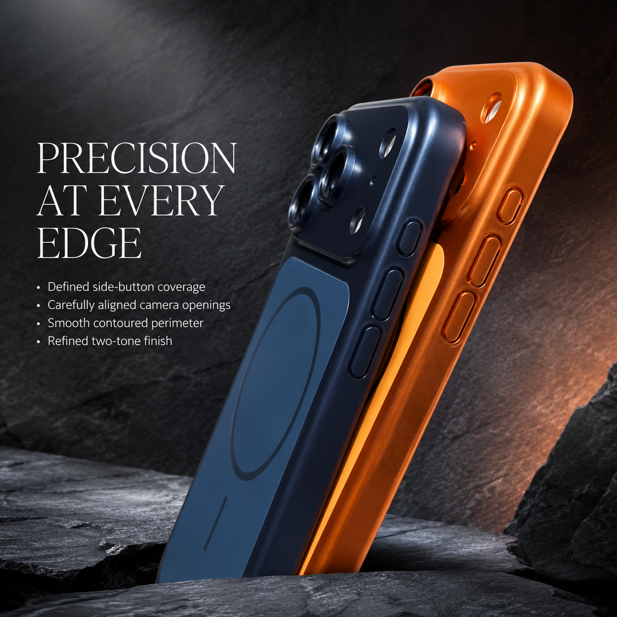 Premium iPhone Case Slim Metallic Color MagSafe Magnetic Shockproof Hard PC Lightweight Anti Scratch Rugged Protective Bumper Cover Case Design