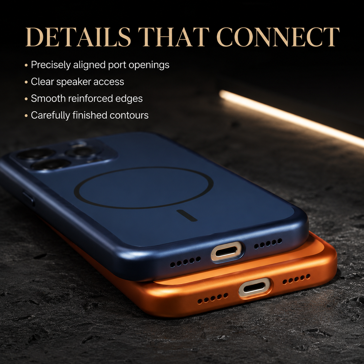 Premium iPhone Case Slim Metallic Color MagSafe Magnetic Shockproof Hard PC Lightweight Anti Scratch Rugged Protective Bumper Cover Case Design