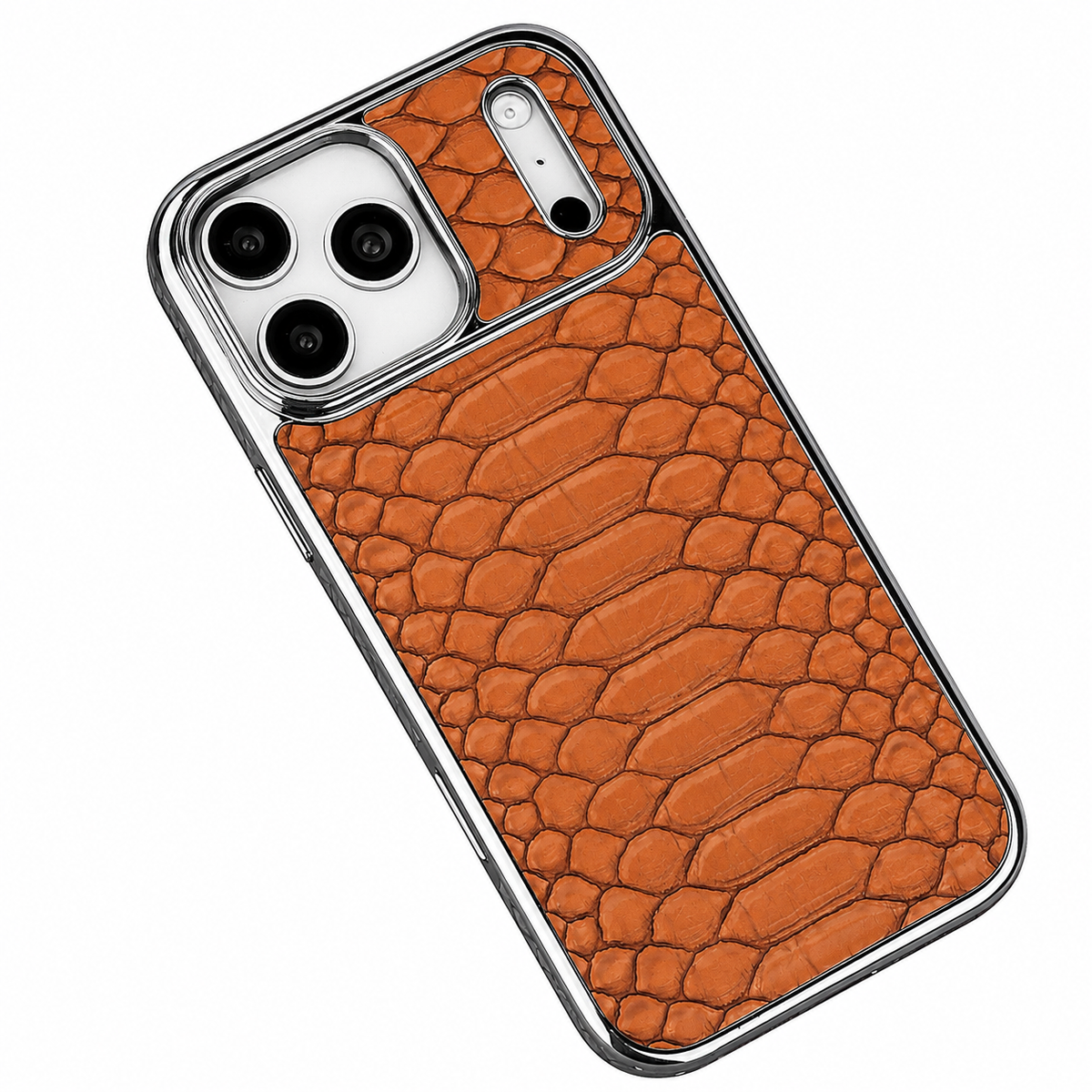 Premium iPhone Case Snake Pattern Leather Protective Cover Soft Flannel Lining Anti Scratch Non Slip Slim Lightweight Shock Resistant Fashion Design