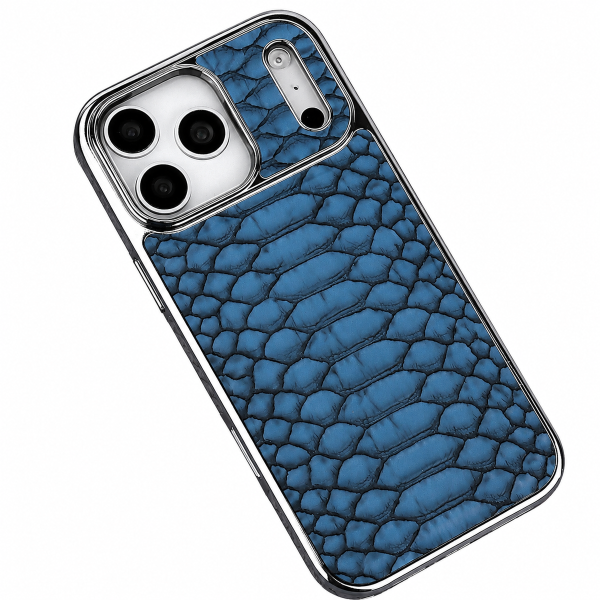 Premium iPhone Case Snake Pattern Leather Protective Cover Soft Flannel Lining Anti Scratch Non Slip Slim Lightweight Shock Resistant Fashion Design