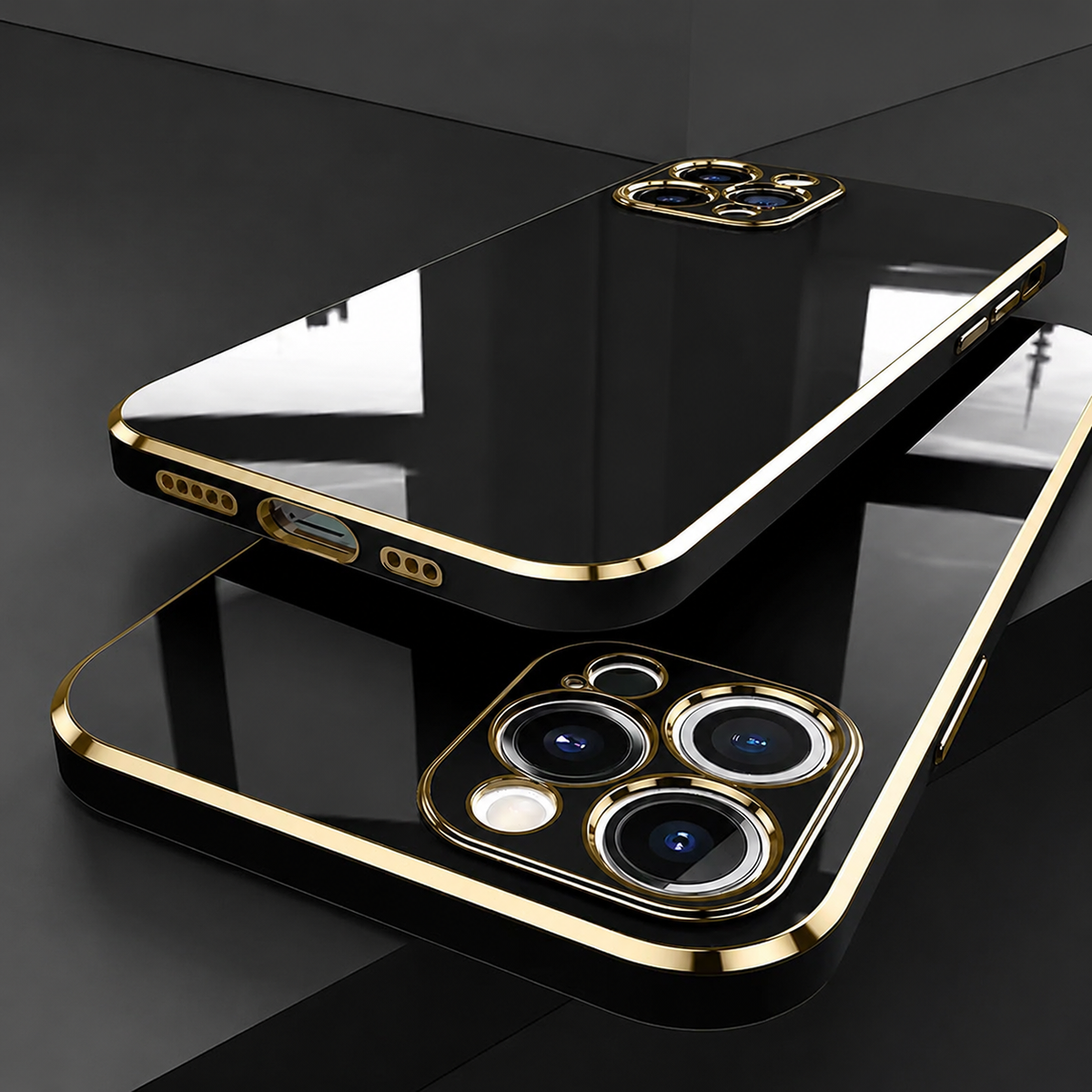 Premium iPhone Case Soft Silicone Plated Shockproof Protective Cover Slim Anti Scratch Solid Color Lightweight Non Slip Camera Protection Flexible Grip
