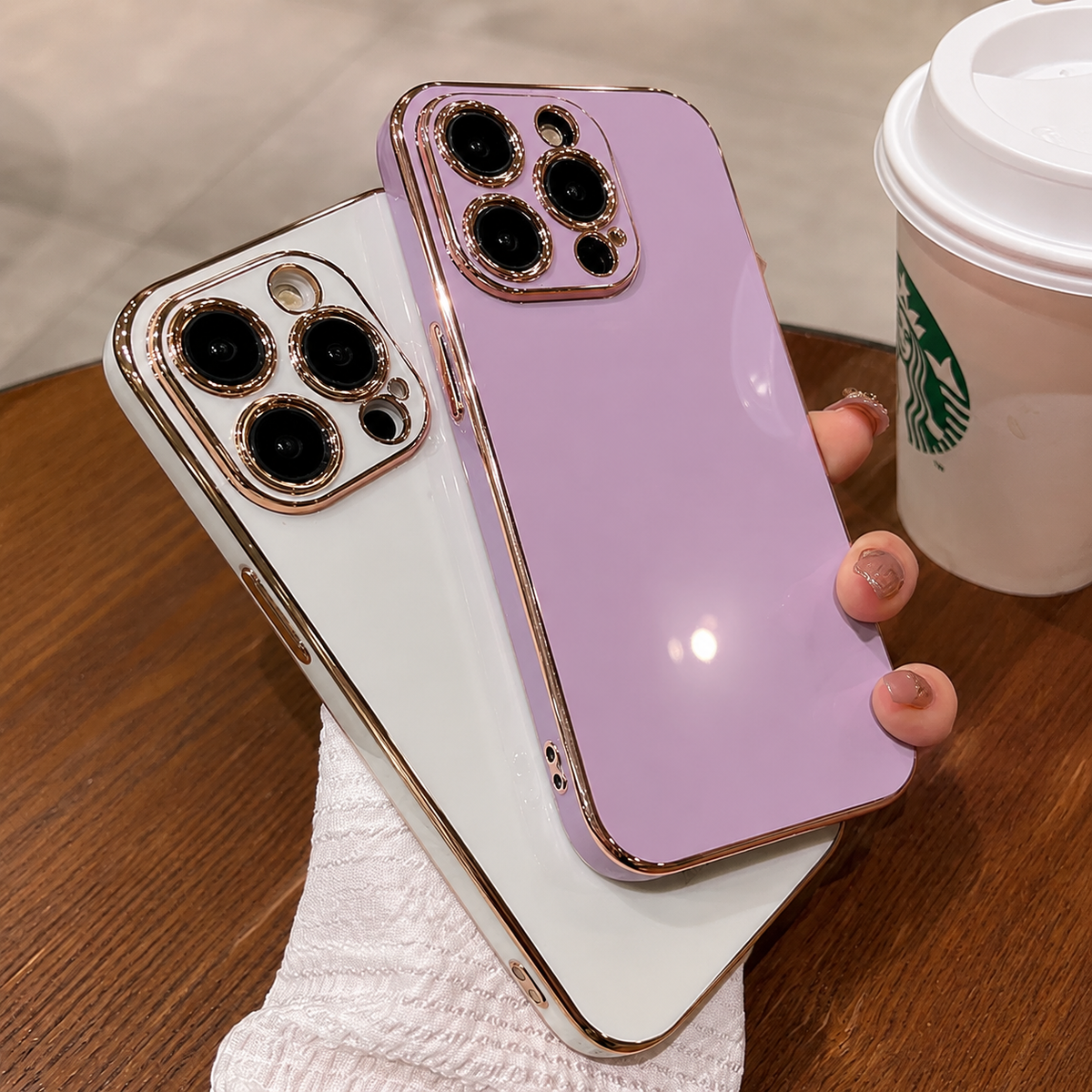 Premium iPhone Case Soft Silicone Plated Shockproof Protective Cover Slim Anti Scratch Solid Color Lightweight Non Slip Camera Protection Flexible Grip