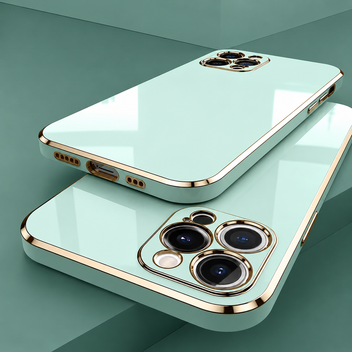 Premium iPhone Case Soft Silicone Plated Shockproof Protective Cover Slim Anti Scratch Solid Color Lightweight Non Slip Camera Protection Flexible Grip
