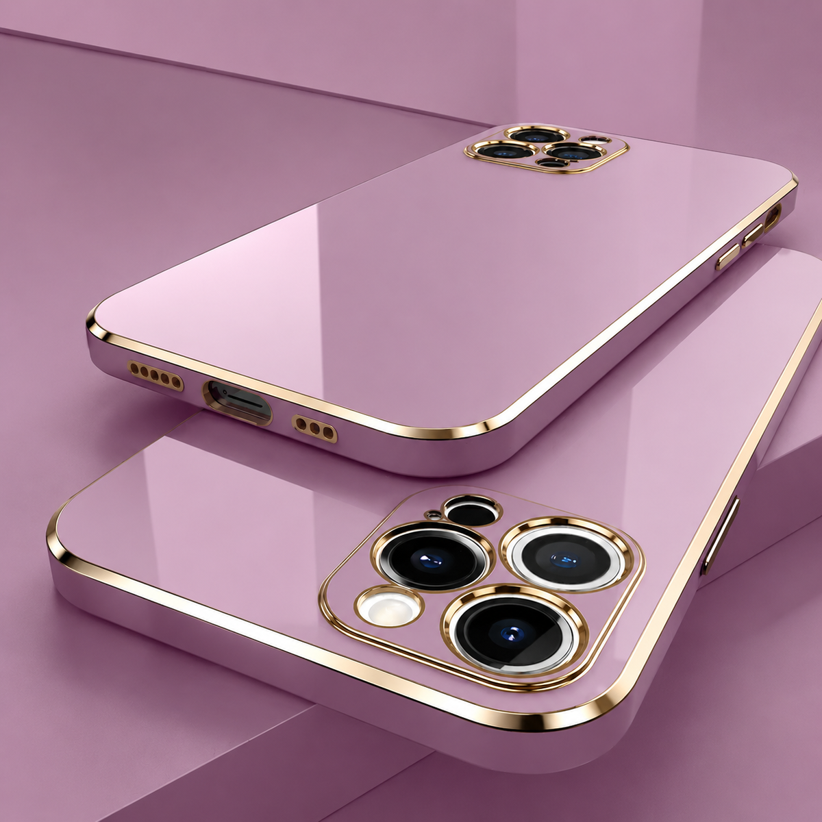Premium iPhone Case Soft Silicone Plated Shockproof Protective Cover Slim Anti Scratch Solid Color Lightweight Non Slip Camera Protection Flexible Grip