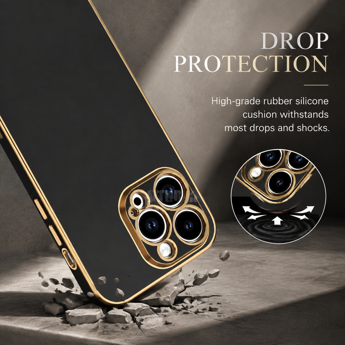 Premium iPhone Case Soft Silicone Plated Shockproof Protective Cover Slim Anti Scratch Solid Color Lightweight Non Slip Camera Protection Flexible Grip