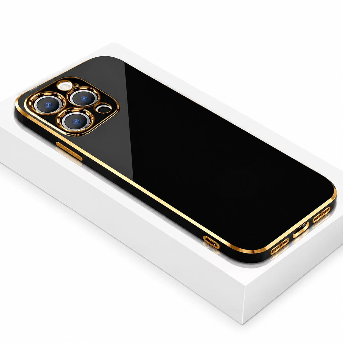 Premium iPhone Case Soft Silicone Plated Shockproof Protective Cover Slim Anti Scratch Solid Color Lightweight Non Slip Camera Protection Flexible Grip