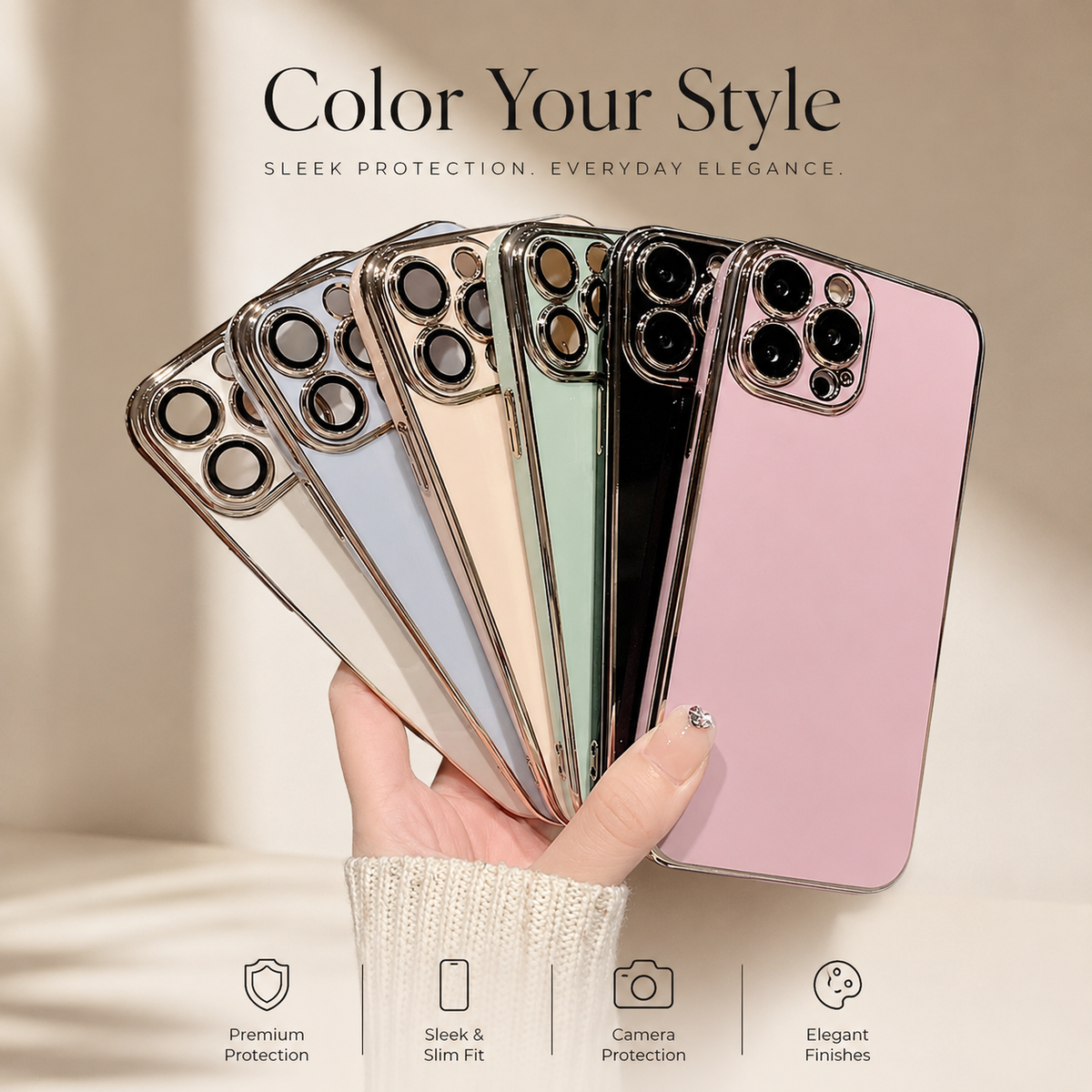 Premium iPhone Case Soft Silicone Slim Protective Cover Plated Edge Shockproof Anti Fingerprint Anti Scratch Solid Color Lightweight Non Slip Matte