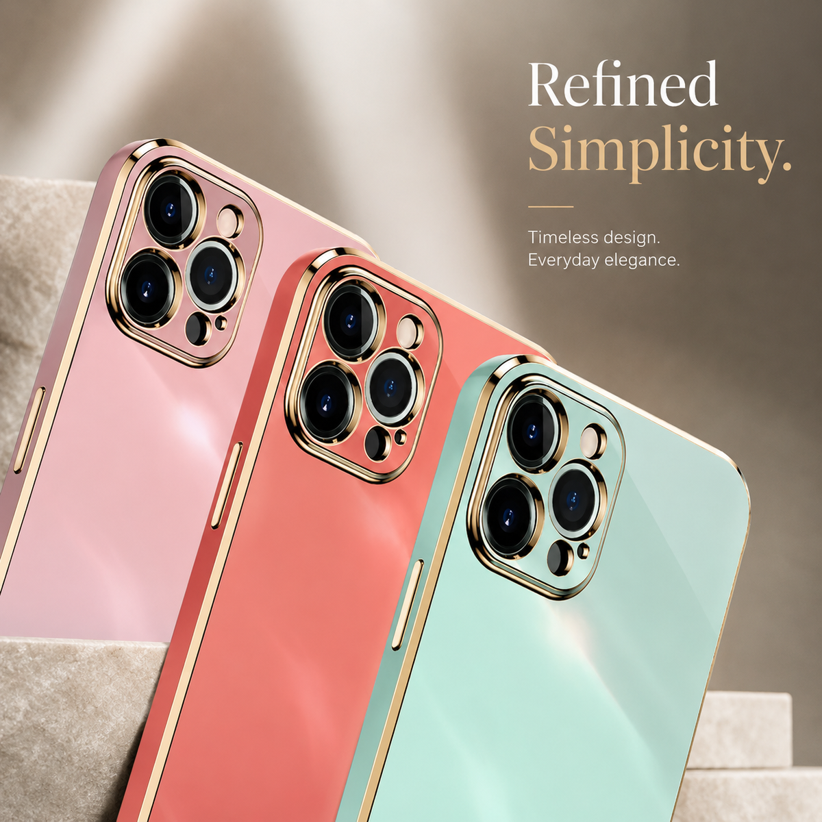 Premium iPhone Case Soft Silicone Slim Protective Cover Plated Edge Shockproof Anti Fingerprint Anti Scratch Solid Color Lightweight Non Slip Matte