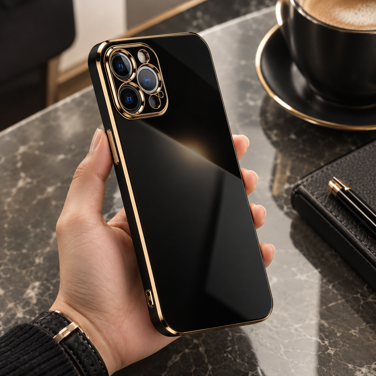 Premium iPhone Case Soft Silicone Slim Protective Cover Plated Edge Shockproof Anti Fingerprint Anti Scratch Solid Color Lightweight Non Slip Matte