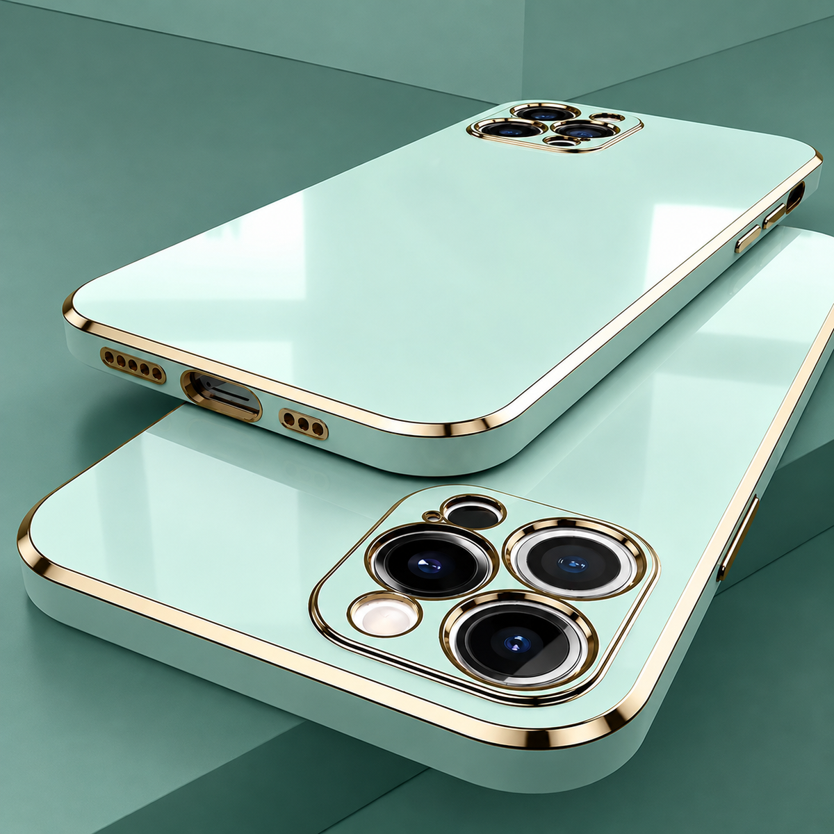 Premium iPhone Case Soft Silicone Slim Protective Cover Plated Edge Shockproof Anti Fingerprint Anti Scratch Solid Color Lightweight Non Slip Matte