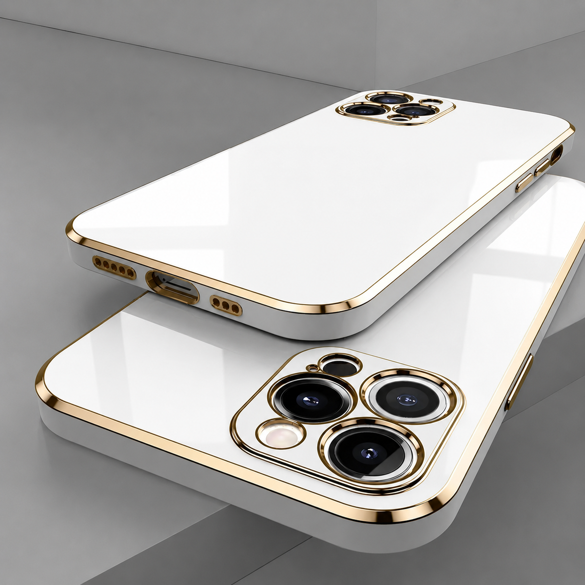 Premium iPhone Case Soft Silicone Slim Protective Cover Plated Edge Shockproof Anti Fingerprint Anti Scratch Solid Color Lightweight Non Slip Matte