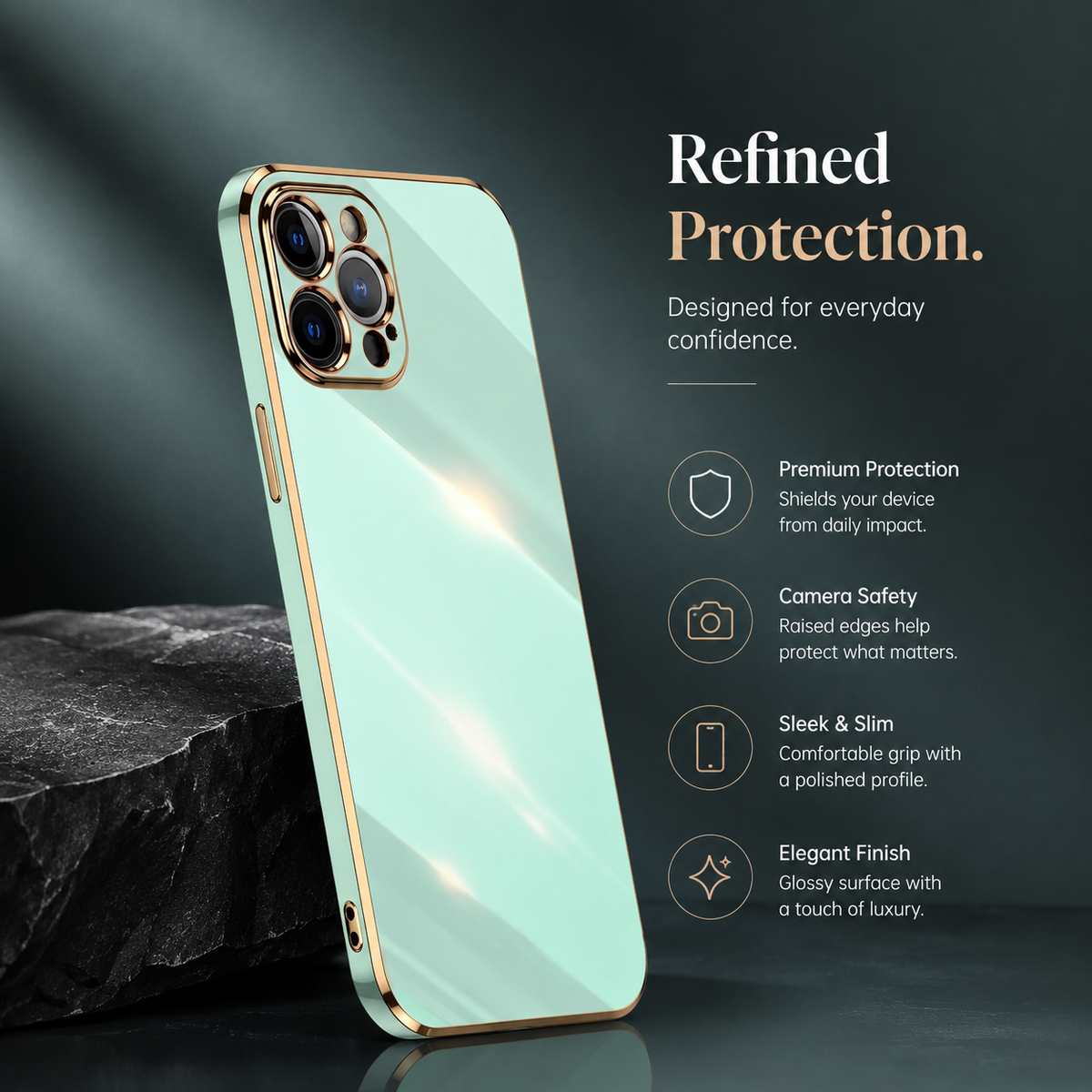Premium iPhone Case Soft Silicone Slim Protective Cover Plated Edge Shockproof Anti Fingerprint Anti Scratch Solid Color Lightweight Non Slip Matte
