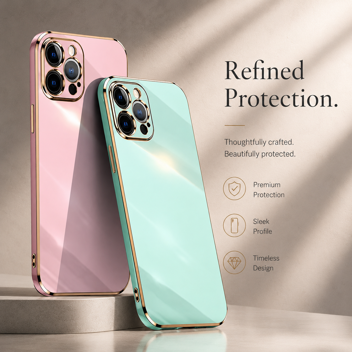 Premium iPhone Case Soft Silicone Slim Protective Cover Plated Edge Shockproof Anti Fingerprint Anti Scratch Solid Color Lightweight Non Slip Matte